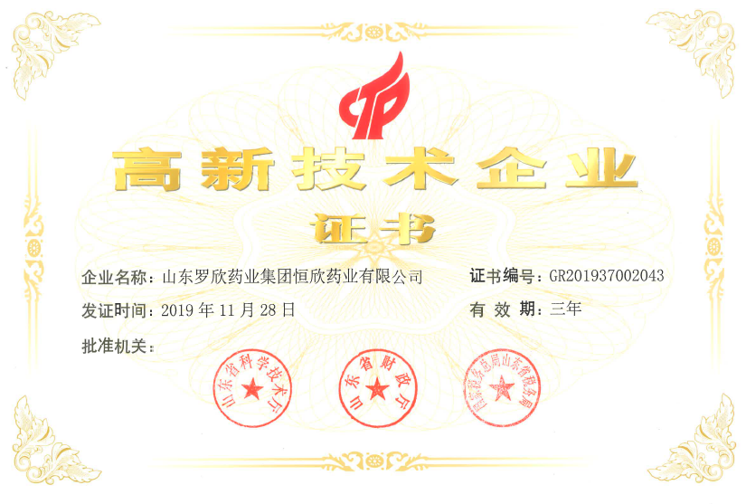 高新技術企業(yè)（恒欣）
