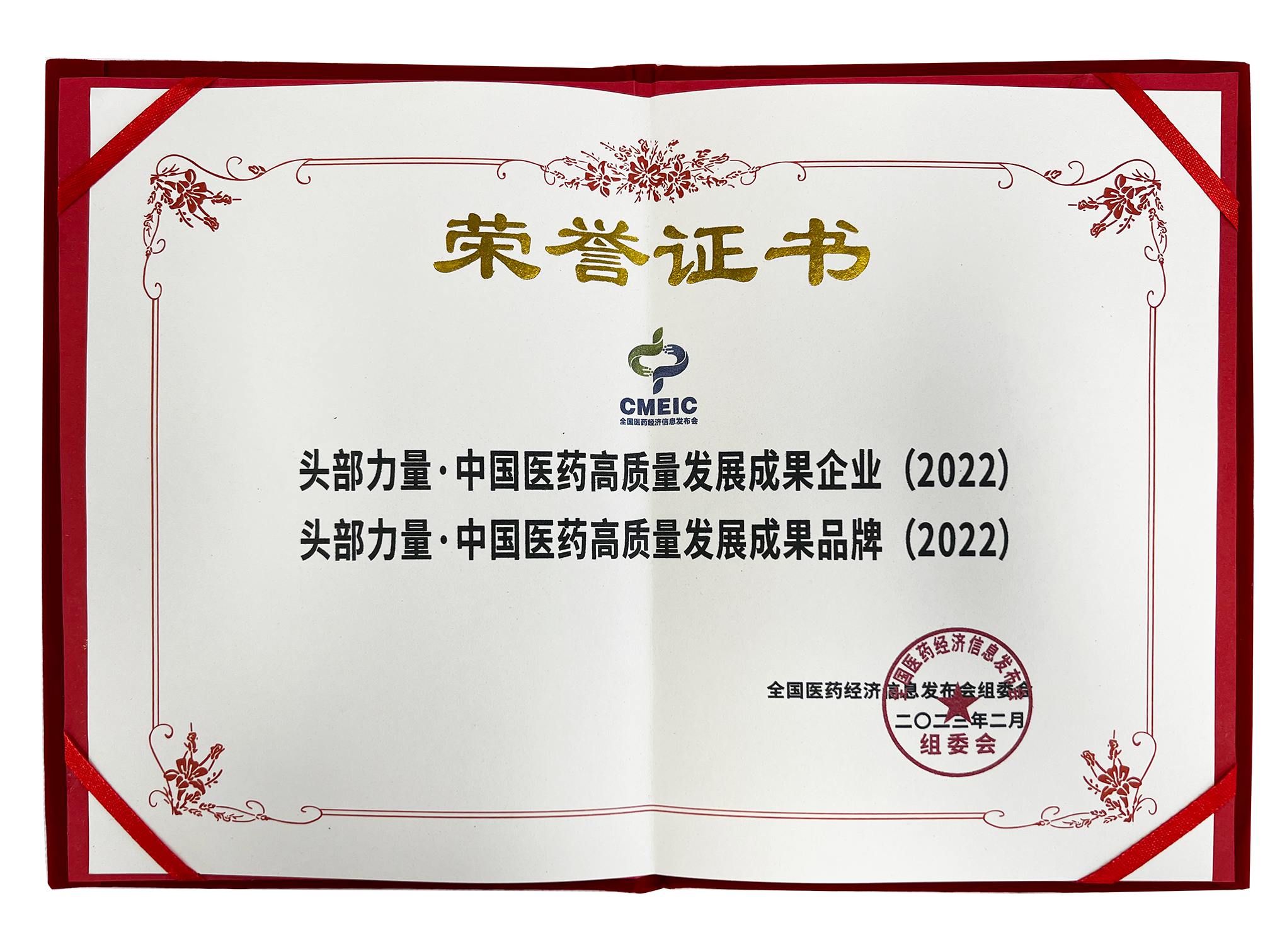 頭部力量·中國醫(yī)藥高質量發(fā)展成果企業(yè)/成果品牌